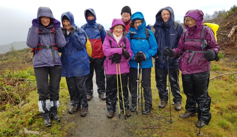 Happy hikers at Castlewellan Forest Park